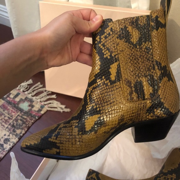 Loeffler Randall Aylin Snakeskin Embossed Bootie - Picture 3 of 3